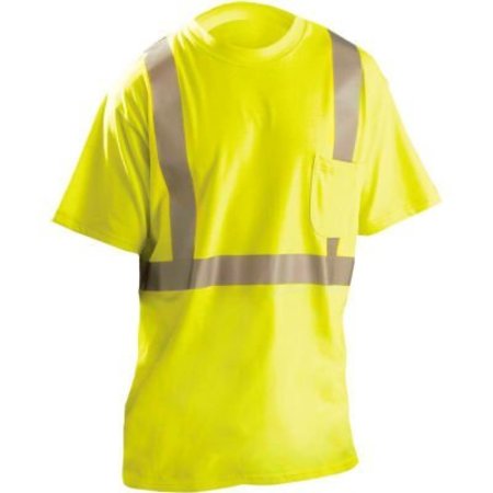 OCCUNOMIX OccuNomix Flame Resistant Short Sleeve T-Shirt, Class 2, ANSI, Hi-Vis Yellow, 4XL, LUX-TP2/FR-Y4X LUX-TP2/FR-Y4X